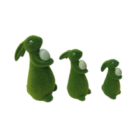 Statuette de Pâques en peluche, gnome, lapin, motif rocheux, en céramique, technique de flocage et de glaçure, pour Noël