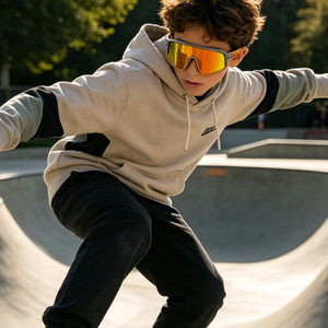 Nouvelles lunettes de soleil pour enfants, polarisées, protection UV400, verres TAC, monture intégrale PC/TR90, style sport de plein air, cyclisme, <span class=keywords><strong>skateboard</strong></span> - Product Image 6