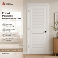 Porte intérieure à persiennes pré-encadrée en MDF, porte de placard ventilée en bois pour chambre, salle de bain et projets résidentiels