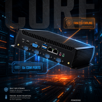 Mini PC Industrial sin Ventilador con CPU Intel, 32GB DDR4, 2*RJ45, 4*USB2.0, 4*USB3.0, Sistema Operativo Windows/Linux
