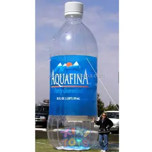 XIXI JOUETS Personnalisés transparente Géante gonflable de pvc de bouteille d'eau de source réplique pour marque ventes l'événement de promotion