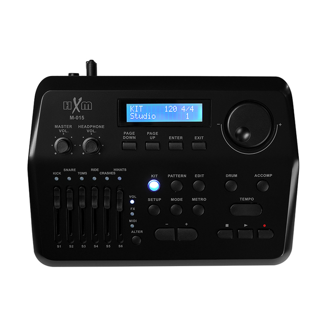HXM M-015 Professional Sound Module with 6-Channel Sliders Metal & Plastic Construction Double Layer Design