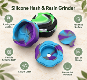 Molino de Resina de Silicona Premium Antiadherente para Hierbas, con Logotipo Personalizado, Venta al por Mayor OEM, Accesorios para Fumar - Product Image 4