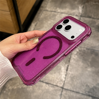 Étui de protection antichoc 3-en-1 en TPU+PC scintillant et brillant pour femmes, compatible iPhone 18 17 Pro Max 16 15 14