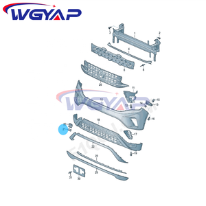 WGYAP OEM 3CN 807 155 241 041 GRU parachoques de coche tapa de gancho de ojo de remolque accesorios <span class=keywords><strong>para</strong></span> Volkswagen Atlas Cross Sport 2018-2023 - Product Image 3