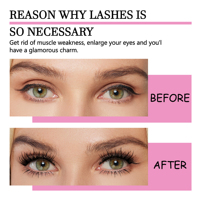 Cils segmentés auto-adhésifs, grande capacité, réutilisables, synthétiques, effet naturel, bouclés, pour DIY et vente en gros