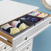 Panier de rangement pliable en tissu, boîte de rangement domestique pour chaussettes cravates soutien-gorge sous-vêtements placard panier de robe, organisateur de tiroirs