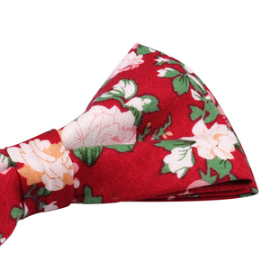 Cravatte Mens del Commercio All'ingrosso Floreale Del Legame Del Fiore Fabbricazione Pre Legato Shengzhou Cotone Bowtie - Product Image 6