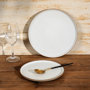 Ceramic Dinnerware <b>Set</b>-Modern Simplicity Design <b>White</b> Sand Series Steak/Fruit/Dim Sum Plates Dishwasher Oven Safe for Household - Product Image 2