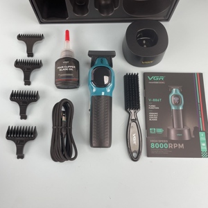 Vgr-Máquina de <span class=keywords><strong>corte</strong></span> de pelo de peluquero profesional para hombre, recargable, potente, eléctrica, inalámbrica, para cortar el pelo, para la peluquería, para hombre - Product Image 4
