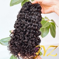 Ekstensi Rambut Manusia Pre-Looped Mudah Dipasang, Miracle Knot Feather Crochet Raw Braiding Hair Bundles