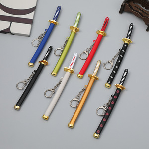 Épée en métal Mini 15cm Porte-clés Épée <span class=keywords><strong>Anime</strong></span> Couteau Fourreau <span class=keywords><strong>Sabre</strong></span> Couteau à Neige Porte-clés Katana 8 Styles - Product Image 1