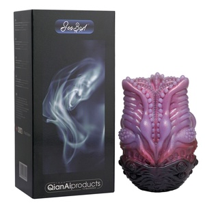 เครื่องช่วยสำเร็จความใคร่ชายแบบพกพา G6512 Alien Bug Eggs รูปทรงอวัยวะเพศหญิง พร้อมช่องกระชับแบบเกลียว สำหรับผู้เริ่มต้น ทำจากซิลิโคน - Product Image 5