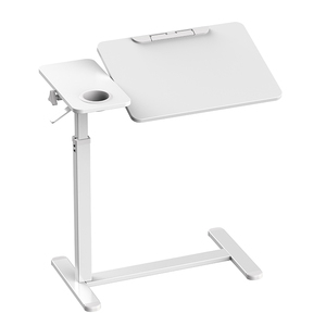 Trắng Chiều Cao Có Thể Điều Chỉnh Bệnh Viện Bàn Ăn Bàn Máy Tính Di Động Máy Trạm Ngồi Đứng Sofa Giường Bên Máy Tính Xách Tay Bàn Với Xoay Bảng Điều Chỉnh - Product Image 3