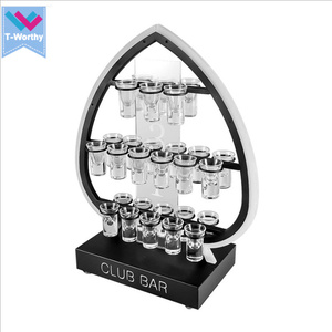 ที่มีสีสัน28ถ้วยจอบ LED ยิงแก้วแสดงผลสำหรับบาร์ไนท์คลับบริการวีไอพียิงอะคริลิยืนแสดงแก้ว - Product Image 6