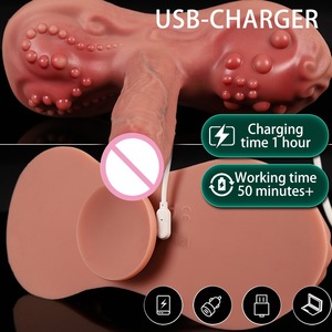 Juguete sexual eléctrico con ventosa para el piso, modelo de vibración telescópica con calefacción y control remoto, 4 juguetes sexuales transfronterizos - Product Image 4