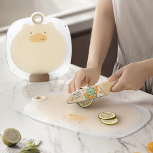 Juego de tablas de cortar Xinzao, rectangulares, de plástico, aptas para lavavajillas, para cocina, frutas, preparación de comida para bebés - Product Image 4