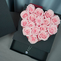 Cadeaux de la Saint-Valentin pour les mères en gros, roses éternelles, fleurs immortelles, roses préservées dans une boîte en forme de cœur