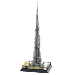 Good Selling Wange ABS <b>Plastic</b> Building <b>Blocks</b> Educational Toy Model Dubai Burj Khalifa Architecture Creative DIY Enthusiasts - Product Image 6