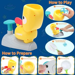 Huiye canard papillon attraper jeu volant disque lanceur jouet attraper éjection <span class=keywords><strong>pied</strong></span> marchant <span class=keywords><strong>sur</strong></span> soucoupe volante lancement jouet ensemble pour enfant - Product Image 6