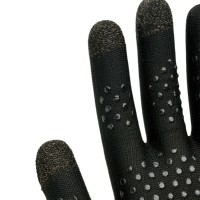 Guantes de PVC con Puntos, Tejido de Poliéster Negro, Flexibles y Transpirables para Embalaje