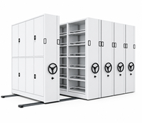 Meuble de classement commercial en acier à manivelle, intelligent, mobile et compact, pour documents A4 et bons financiers, avec serrure
