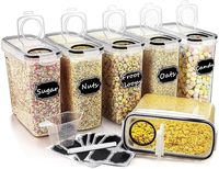 Boîte de rangement multifonctionnelle moderne transparente et hermétique moulée par injection, lot de 7, pour réfrigérateur, garde-manger, riz, céréales, œufs, en PET, certifiée CE