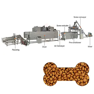 Stainless steel full line dry dog cat pet dog food manufacturing production equipment