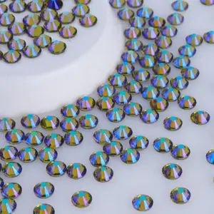 Strass di cristallo di alta qualità di fabbrica Hotfix retro piatto in vetro Cristal diamante strass all'ingrosso per accessori per vestiti