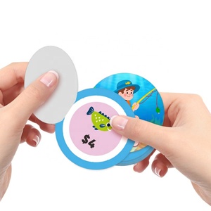 Tarjetas con Lengüeta Desprendible Impresas al por Mayor, Diseño Animado Personalizado en CMYK, Coloridas, Circulares, Reciclables, Impresión en Papel para Promoción - Product Image 1