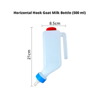Biberon d'allaitement suspendable en plastique MUHE 500ml/800ml pour moutons et chèvres avec tétine, facilement assemblable, neuf, pour l'élevage du bétail