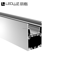 Profil LED en aluminium ALP5075-R de 2 pouces avec couvercle PC Diffuesd pour montage en pendentif ou en surface