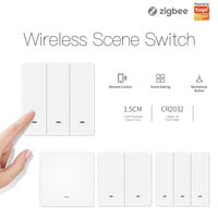 Interrupteur à bouton-poussoir intelligent Tuya Smart Home ZigBee3.0, commande à distance par application, hub Zigbee nécessaire, fonctionne avec Alexa