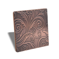 Posavasos de metal con logotipo personalizado de cobre y latón antiguo único de moda antigua de forma cuadrada