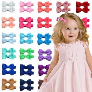 European American Children's Jewelry for Amazon Non-Slip Bow Hairpin 40 Colors Baby Headgear Acetate Hair Accessories Bag Cloth - Product Image 2