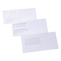 Vente de gros Enveloppes à double fenêtre Pochette d'emballage en papier blanc personnalisée Business #10 Enveloppes vierges et auto-scellantes