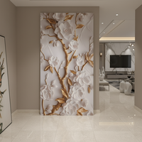 Panel Dinding PVC Glossy Tahan Api Tebal 3mm untuk Dekorasi Rumah, Grosir, Potongan Sesuai Pesanan