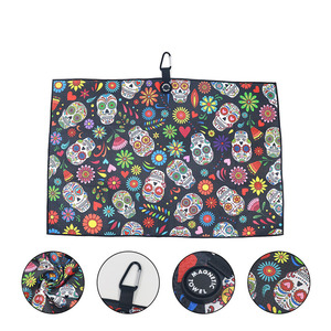 Serviettes de nettoyage de clubs de <span class=keywords><strong>golf</strong></span> en polyester gaufré, personnalisées, magnétiques, créatives, entièrement imprimées, pour le <span class=keywords><strong>sport</strong></span> et la mode, pour usage extérieur/intérieur - Product Image 2