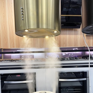 Campana Extractora <span class=keywords><strong>de</strong></span> Cocina Ovalada Negra para Islas <span class=keywords><strong>de</strong></span> Cocina, Campana Extractora <span class=keywords><strong>de</strong></span> 3 Modos - Product Image 5