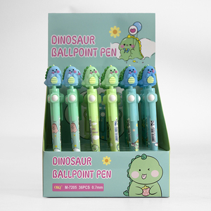 O & Q logotipo personalizado Spin Pen lindo dinosaurio estilo suave plástico Gel pluma secado rápido <span class=keywords><strong>azul</strong></span> negro tinta para niños 0,7mm Multi-venta al por mayor - Product Image 5