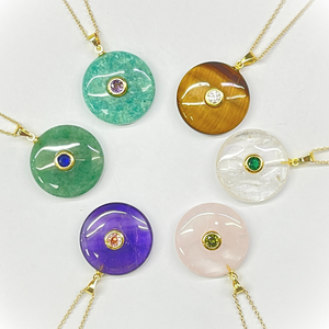 Kalung Liontin Oval Amethyst Alami dengan Bingkai Berlapis Emas Kristen untuk Dipakai Sehari-hari dan Hadiah Pesta - Product Image 3