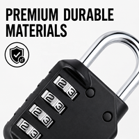 Mini cadenas à combinaison numérique à 4 chiffres pour salle de sport, antivol, robuste
