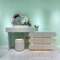 Commode intégrée 2025, style célébrité d'Internet, coiffeuse de chambre à coucher, tables de maquillage avec miroir