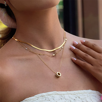 Collier pendentif tendance en acier inoxydable plaqué or 18 carats pour femme, bijoux à breloques DIY, étanche
