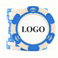 Jetons de poker en céramique colorés, surface lisse et durable, logo personnalisé, jetons de jeu pour casino et soirées