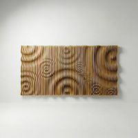 Applique murale d'art ondulé 3D stéréoscopique irrégulier inspiré du visage humain, découpé en tranches, de style moderne, luxe léger et haute densité