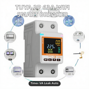 מפסק חשמלי חכם עם WiFi, מד אנרגיה וטיימר, 63A, מגן מתח ומדידה לשימוש ביתי - Product Image 3