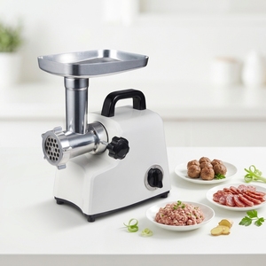 Hachoir à viande professionnel en fonte de qualité supérieure, moteur entièrement en cuivre, 2 vitesses, système anti-colmatage avec marche arrière # Hachoir à viande commercial de qualité supérieure pour la maison (8 pièces) - Product Image 2