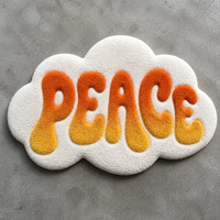 Tapis personnalisé avec logo d'entreprise, durable, à lettres 3D tuftées, pour l'entrée de magasin de détail