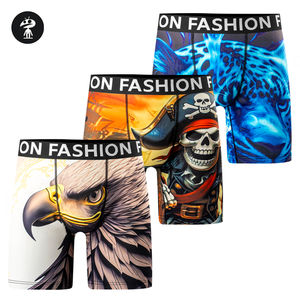 Calzoncillos bóxer informales cortos de poliéster de secado rápido con logotipo personalizado, ropa interior nueva estampada de talla grande para hombre, calzoncillos de diseñador para hombre - Product Image 1